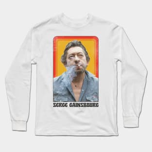 Serge Gainsbourg /\/ Retro Style Fan Art Long Sleeve T-Shirt